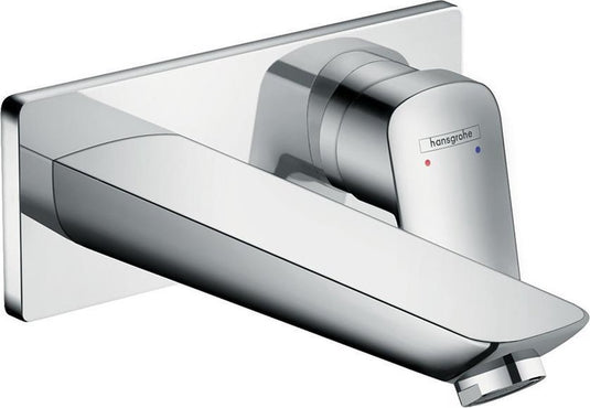Hansgrohe logis ééngreeps wastafelmengkraan - inbouw - afbouwdeel - chroom - voorsprong uitloop 195 mm