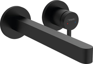 Hansgrohe finoris - inbouw wastafelmengkraan - ééngreeps bediening - met afvoerplug - 228mm - mat zwart