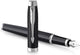 Parker im-vulpen | matzwart met chromen afwerking | medium punt met blauw inktpatroon | geschenkverpakking
