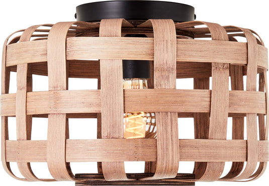 Brilliant woodline - plafondlamp - e27 max 1x60w - natuur zwart