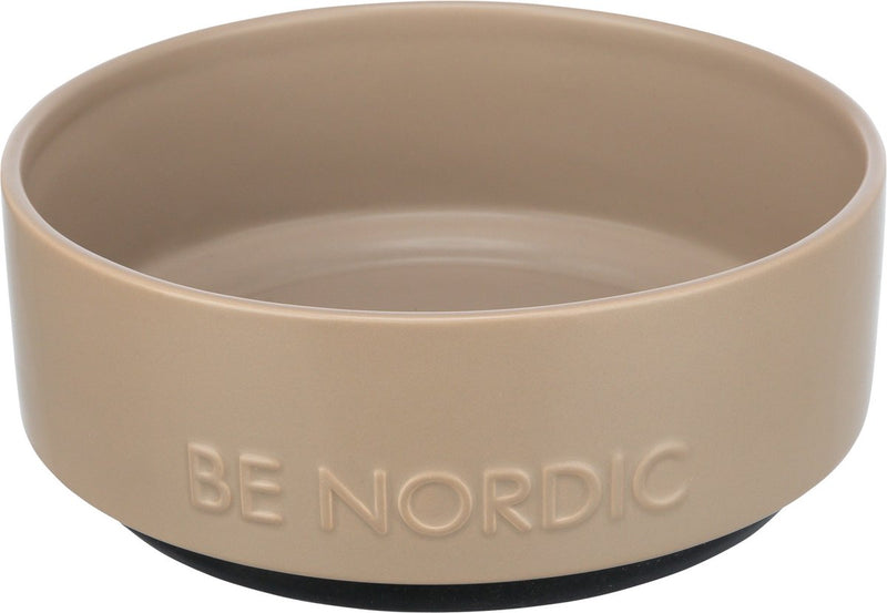 Afbeelding laden in galerijviewer, Trixie be nordic voerbak hond keramiek rubber taupe
