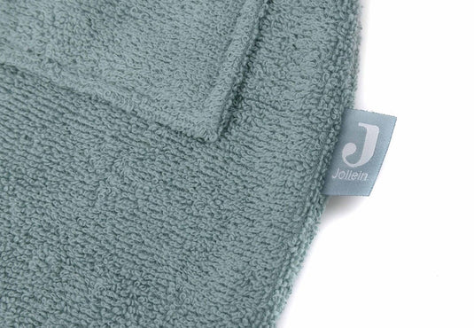 Jollein - baby badjas badstof 3-4 jaar - badjas kinderen met capuchon - sea green