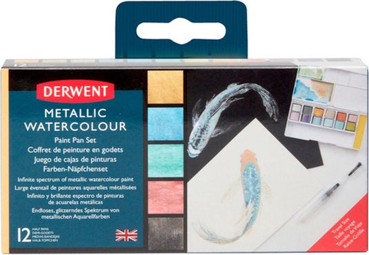 Derwent - metallic paint 12 pan palette (603058)