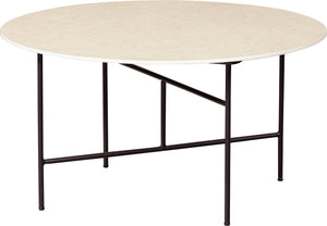 Woood vida bijzettafel - marmeren look - naturel - 40x75x75