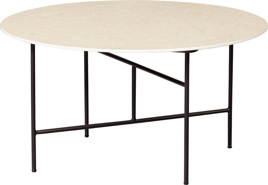 Woood vida bijzettafel - marmeren look - naturel - 40x75x75