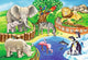 Ravensburger puzzel dieren in de dierentuin - 2 legpuzzels 12 stukjes.
