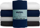Hush. living hush living - hoeslaken percale 140x20xx+30cm - 100% katoen - 200tc - extra fris en koel - sterk en slijtvast - elastiek rondom - navy