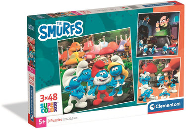 Clementoni - puzzel - 3x48 stukjes - de smurfen - puzzel voor kinderen - vanaf 5 jaar