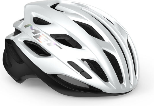 Met estro mips fietshelm mannen vrouwen – race fietshelm volwassenen - maat s (52-56cm) - white holographic matt glossy