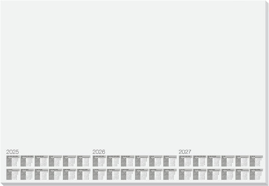 Kangaro bureau onderlegger - kalender 2025 2026 2027 - formaat 59.5x41cm - 5 stuks - afscheurbaar 30 vel - k-0014p225