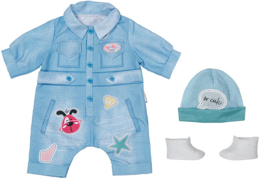 Baby born deluxe jeans overall - poppenkleding 43 cm