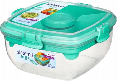 Sistema salade box met bestek - geelgroen