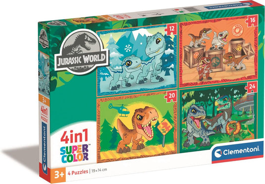 Clementoni legpuzzel 4in1 jurassic world