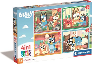 Clementoni - puzzel - 4-in-1 bluey - kinderpuzzels vanaf 3 jaar
