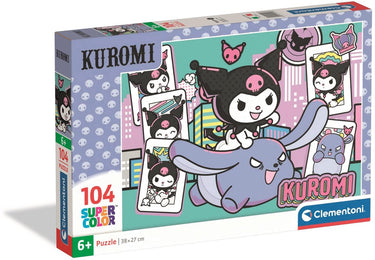 Clementoni kuromi puzzel 104 stukjes - sanrio kinderpuzzel - legpuzzel - educatief speelgoed voor meisjes en kinderen vanaf 6 jaar