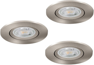Eglo barranco inbouwspot - badkamer - gu10 - ø 8.4 cm - grijs - set van 3 stuks