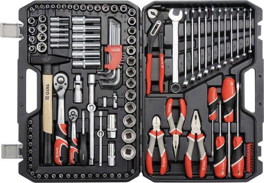 Yato complete gereedschapsset - 122-delig - in handzame draagkoffer