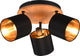 Rl live your light reality tommy spot - houtkleur - excl. 3 x e14 - rond - zwart-goud