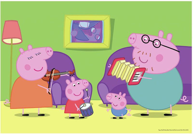Afbeelding laden in galerijviewer, Ravensburger puzzel thuis bij peppa pig - twee puzzels - 12 stukjes - kinderpuzzel
