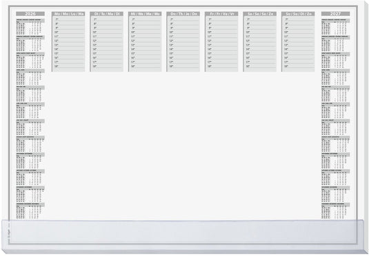 Sigel bureauonderlegger - protect - met kalender 2026 2027 - formaat a2 - met 40 vel afscheurbaar en beschermrand - si-h6366