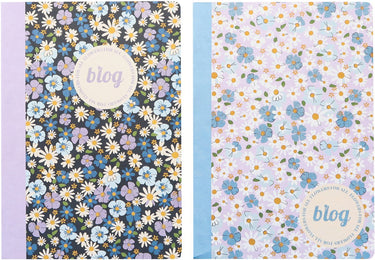 Kangaro schriften - b'log flowers - formaat a5 - met ruit 5mm - 2 stuks