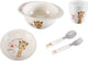 Sophie de giraf maaltijdset - kinder servies - kinderbord - drinkbeker - kom - kinder bestek - vaatwasser bestendig - vanaf 6 maanden - 5-delig - beige rood