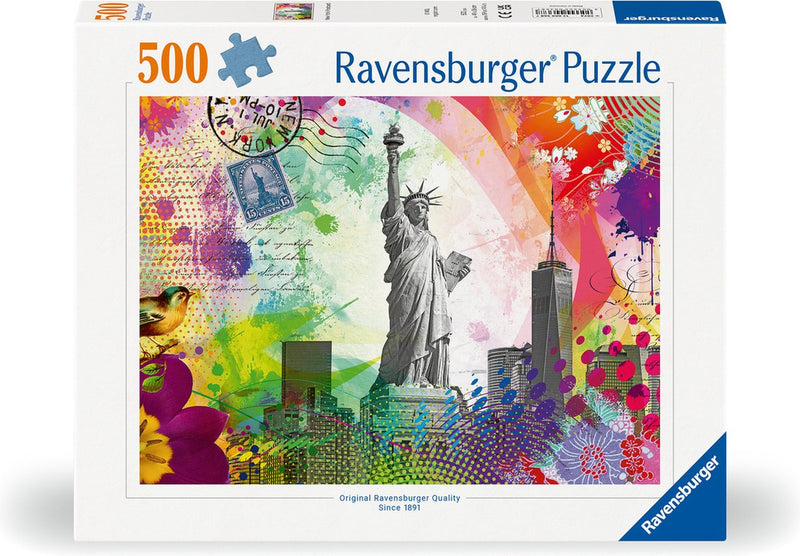 Afbeelding laden in galerijviewer, Ravensburger puzzel new york postcard - legpuzzel - 500 stukjes
