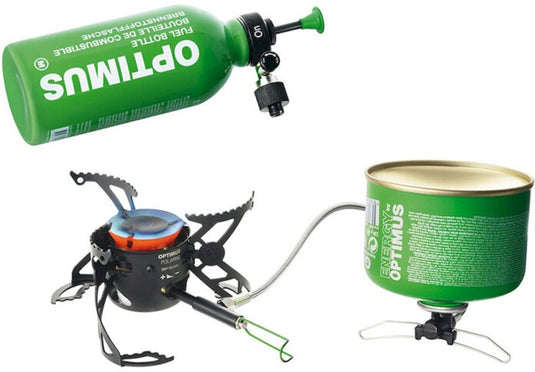 Optimus nl optimus polaris optifuel - benzine gasbrander - roestvrij staal - zwart