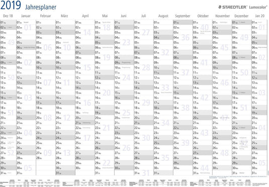 Staedtler jahresplaner lumocolor year planner 2024 a1 format