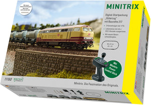 Minitrix digitale startset goederentrein met loc serie 217