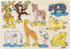 Goki houten noppenpuzzel wilde dieren, 9dlg.