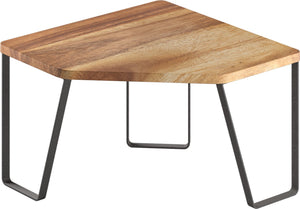 Metaltex - york lava - kruidenrek - badkamerrek - hoek - 25 x 25 x 16 cm - hout en metaal