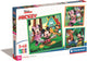 Clementoni legpuzzel super color vierkant mickey and friends, 3x48st.