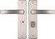 Starx deurklink zilver - rvs look â€“ deurbeslag â€“ deurschild met toiletsluiting (wc57â€“5) â€“ deurklink blok