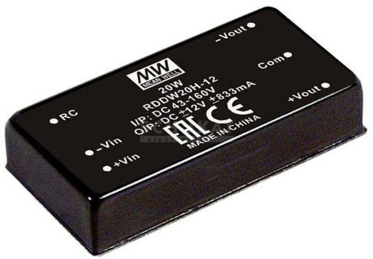 Mw mean well rddw20f-15 dc dc-converter 666 ma 20 w aantal uitgangen: 2 x inhoud 1 stuk(s)