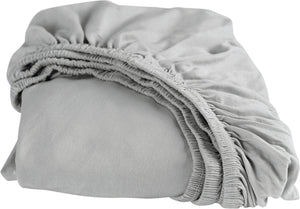 Cinderella hoeslaken - geschikt voor boxspring - jersey - 80 90x220 of 100x200 cm - tot 25 cm - lichtgrijs