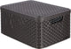 Curver style opbergmand m - met deksel - l 39,3 x b 29,3 x h 18,7 cm - bruin