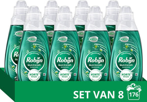 Robijn quickwash vloeibaar wasmiddel - spring blossom - 8 flessen - 176 wasbeurten - voordeel verpakking