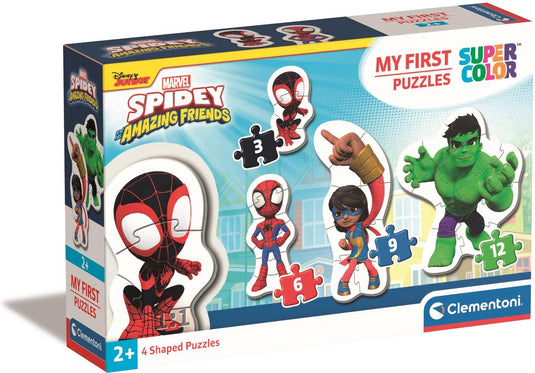 Clementoni - my first puzzles - spidey - 4 puzzels voor kinderen - 3, 6, 9. en 12 stukjes - vanaf 2 jaar
