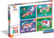 Clementoni - kinderpuzzel 4 in 1 - een dag met eenhoorns - 12, 16, 20 en 24 stukjes - vanaf 3 jaar