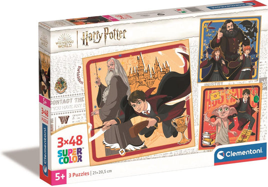 Clementoni - puzzel - 3x48 stukjes - harry potter - kinderpuzzel - vanaf 5 jaar