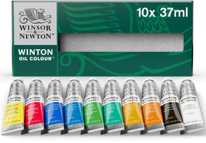 Winsor newton 1490698 winton olieverf set 10x37ml – complete basisset olieverf voor kunstenaars