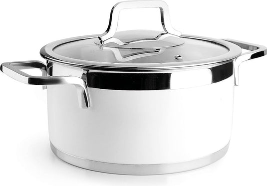 Lacor buffet kookpot met deksel - wit - ø 16cm