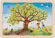 Goki puzzel - de seizoenen van de appelboom - 47 stukjes - 4 lagen - 28,5x20x1,5cm - hout - 3+