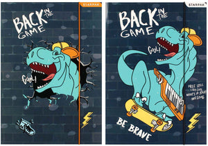 Euro-trade limited liability map met elastiek a4 skate dino