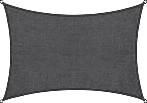 Abbey camp schaduwdoek - hdpe - 3 x 4 m - grijs - zonnedoek - rvs ringen - valletta-340