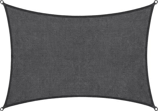 Abbey camp schaduwdoek - hdpe - 3 x 4 m - grijs - zonnedoek - rvs ringen - valletta-340