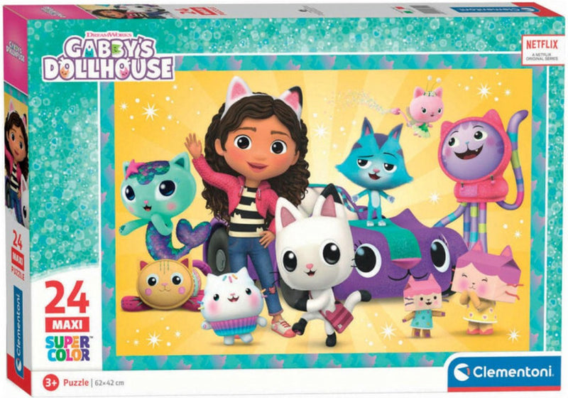 Cargue la imagen en el visor de la galería, Clementoni pzl 24 maxi gabby's dollhouse 1
