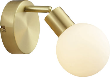 Brilliant jorge - wandlamp - g9 max 1x10w - geborsteld messing wit
