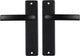 Starx deurklink zwart � deurbeslag � deurkruk met schild � blind - deurklink blok � 43 x 180 x 18 mm